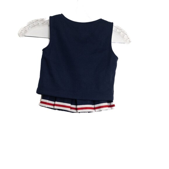 Cheer Kids Size 4 Girls Navy & White Cheerleading Outfit With Red Stripe Youth - Picture 6 of 6